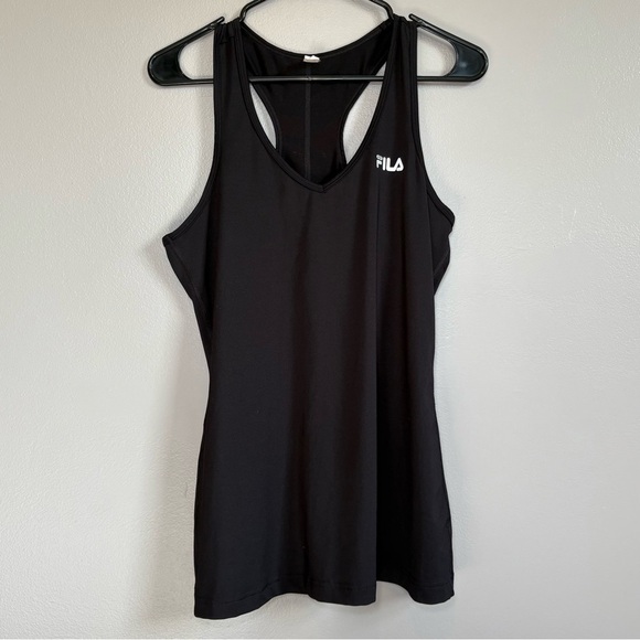 Fila Sport Performance Black Sleeveless Fitted Tank Top Womens Large - Picture 1 of 7